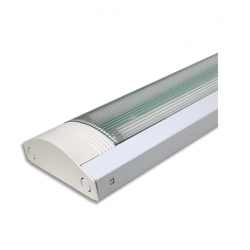 Lámpara electrónica reflectiva extra-plana con pantalla y tubo 2x20W 110-130V