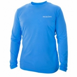 Camisa de trabajo manga larga de enfriamiento para hombre Azul