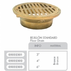 Rejillon Standard 6" Bronce