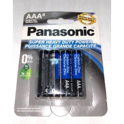 Batería Super Heavy Duty Power AAA (Blister/4Pc) 1.5V. PANASONIC