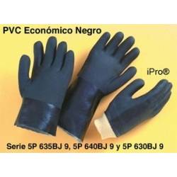 Guante Petrogrip negro PVC puñete elástico acabado adheriz